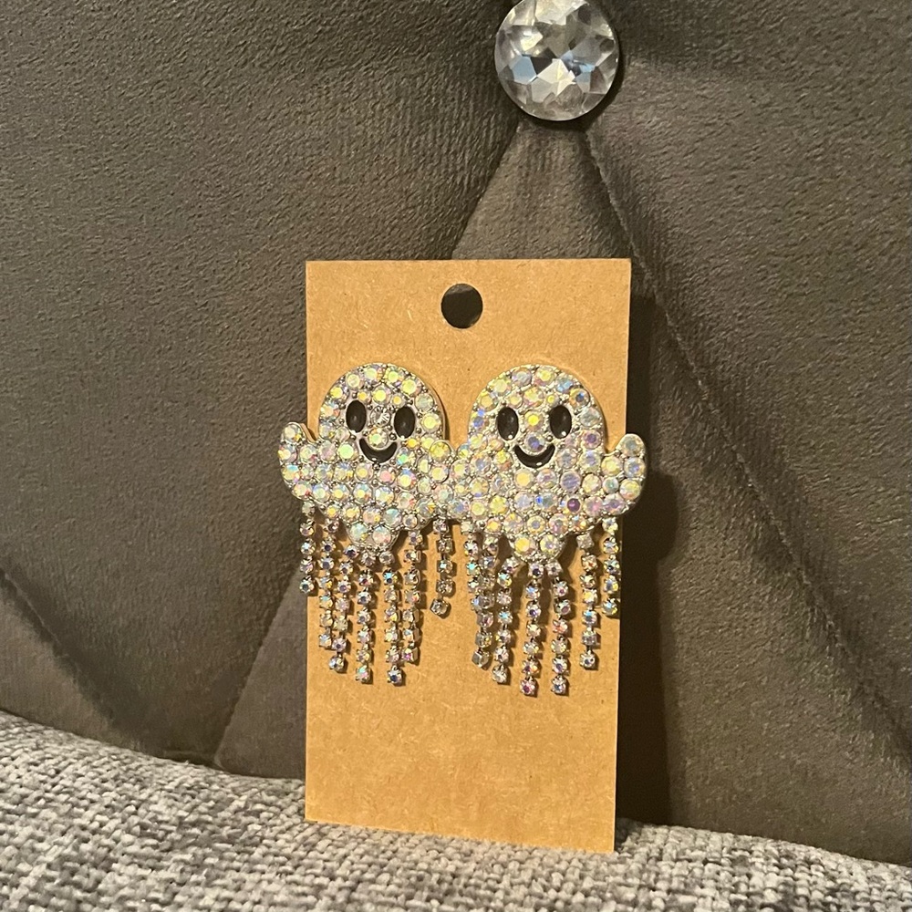 New! Bling Ghost Earrings